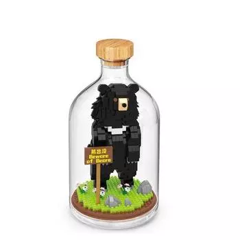 Наноблоки Бутылочные Dangerous Black Bear 720 шт. (PCS)