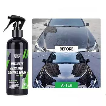 Нанокерамическое покрытие для автомобиля, гидрофобное средство для удаления царапин, керамическое покрытие-спрей для ухода за краской автомобиля 100ml/3.4fl.oz