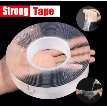 Нанолента супер прочная двухсторонняя клейкая лента настенные наклейки многоразовые водонепроницаемые термостойкие рождественские принадлежности косая лента 20mm&1M&1mm