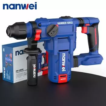 NANWEI 4J electric hammer drill, 1200 rpm, drilling range 6-16 mm no battery and charger
