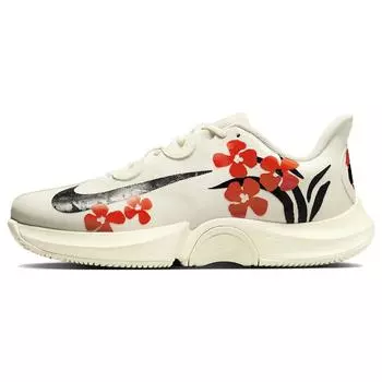 Naomi Osaka x NikeCourt Air Zoom GP Turbo HC Hibiscus Flowers Женские кроссовки кремового цвета с кокосовым молоком Team-Orange DZ3362-100 35.5
