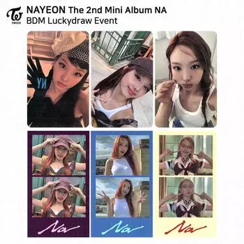 Наён TWICE The 2nd Mini Album NA BDM Lucky Draw Photocard 2 Cut Photo KPOP 2 Cut Photo - ver. A