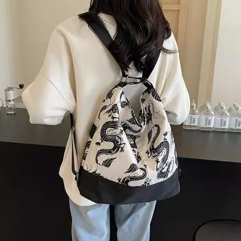 Напечатанная большая вместительная сумка через плечо женская многофункциональная сумка-рюкзак через плечо
