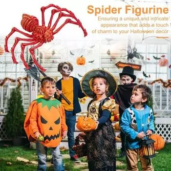 Напечатанная на 3D-принтере гигантская фигурка паука с выдвижными подвижными суставами Хэллоуин жуткий шарнирный паук-фиджет