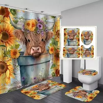 Напечатанная занавеска для душа в ванной водонепроницаемая и устойчивая к плесени занавеска для душа ванная комната разделение сухого и влажного затемнения теплая занавеска для душа 90x180