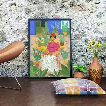 Напечатанные на холсте фотографии, настенное искусство, скандинавские картины, акварель, феминистское произведение искусства, украшение для дома, модуль, постер для гостиной, без рамки 21*30cm