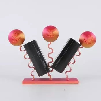 Напечатанный на 3D-принтере трехголовый пружинный декомпрессионный инструмент для маленьких лиц The Head Bangers One Size золотой