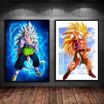 Напечатанный на холсте Dragon Ball Gohan аниме классический подарок художественный постер домашний современный подарок для украшения гостиной 21cm30cm NoFrame