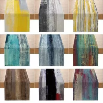 Напечатанный настольный флаг, льняной домашний принт, украшение для кухни, крыльца, небольшой настольный флаг, скатерть 33cmx180cm ZQ22-1