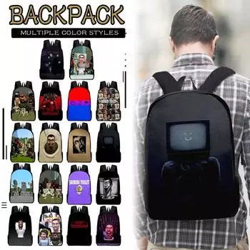 Напечатанный рюкзак Рюкзак из полиэстера Спортивный рюкзак Школьный рюкзак Ежедневная польза для работы One Size