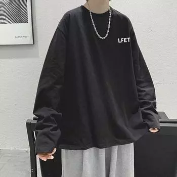 Напечатанный свитер осень-зима для мужчин весна и осень 2024 года, корейский новый свободный топ с круглым вырезом, шикарный стиль Гонконга, модный M белый