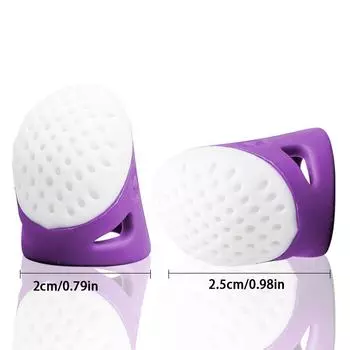 Наперстки для шитья, силиконовые напальчники для шитья, противоскользящий чехол для пальца, защитный рукав с выемкой, инструменты для шитья крестиком своими руками L