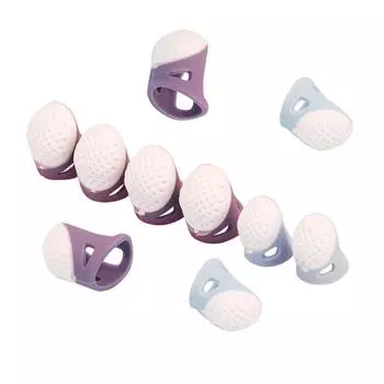 Наперстки для шитья, силиконовые напальчники для шитья, противоскользящий чехол для пальца, защитный рукав с выемкой, инструменты для шитья крестиком своими руками 2.5 * 2cm