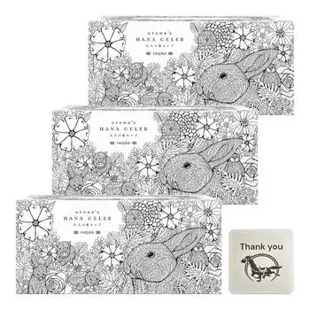 Napia Adult Nose Celebrity Tissue Box Tissue Box Tissue Box 450 листов 3 коробки Набор с оригинальным логотипом Kunutonn в комплекте (150 пар) +