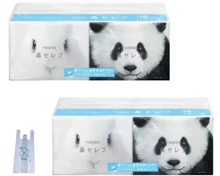 Napia Hana Celebrity Pocket Tissue 24 Sheets x 16 Pack x 2 Original Plastic Bag Included Tissue Paper [Bulk Purchase] (12 Pairs)
