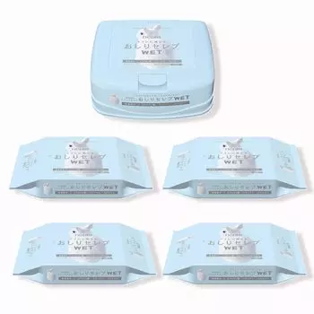 Napia Oshiri Celebrity WET 40 штук x 1 штука Oshiri Celebrity WET 60 штук x 4 штуки [Набор] тело, без запаха, + сменный блок, без запаха, синий