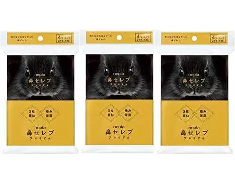 Napier Hana Celebrity Pocket Tissue Premium 24 листа x 4 упаковки x набор из 3 штук (8 пар)