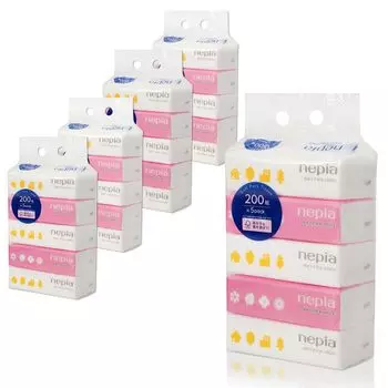 Napier Tissue Soft Pack 400 листов x 25, большой объем для коммерческого использования [набор 5] (200 пар) Упаковки, Стоимость, Емкость, Покупка,