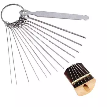 Напильник для гитарных порожков, принадлежности для ухода за струнными инструментами, изготовленные из высококачественной стали, инструмент для полировки канавок для гитарных струн, регулировка напильника для гитарных порожков