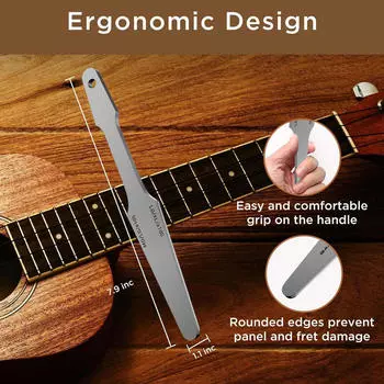 Напильник для ладов гитары, двухсторонний напильник с щеточкой, полировальный для электрогитары