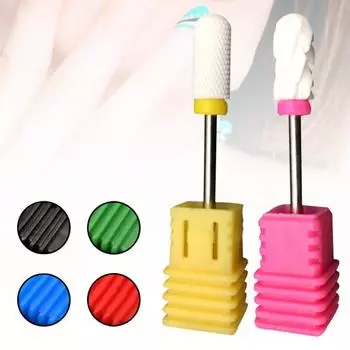 Напильник с круглым концом, сверло для очистки кутикулы, инструмент для маникюра и полировки жёлтый