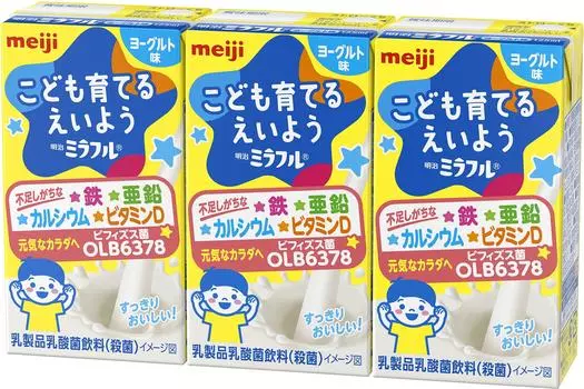 Напиток Meiji Miraful со вкусом йогурта, упаковка 125 мл, напиток хранится в комнатной температуре x 36 бутылок [продажа коробок] [температура бумаги] белый