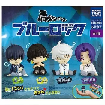 Наплечник Zun Blue Rock x 4 типа, полный набор, капсульная игрушка Gacha Gacha, фигурка.