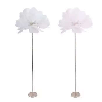 Напольная лампа Ostrich Plume Iron Art 61 дюйм LED USB плавная регулировка яркости современная декоративная напольная лампа White