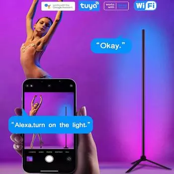 Напольная лампа в скандинавском стиле для спальни, гостиной, Bluetooth, Wi-Fi, RGB, светодиодные лампы с пультом дистанционного управления, современный домашний декор, прикроватная лампа Tuya 120cm - USB Power
