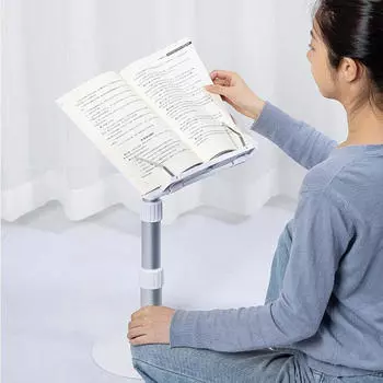 Напольная подставка для книг, держатель для книг, устойчивое основание, регулируемая высота, устройство для чтения учебников