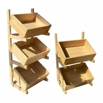 Напольная полка, практичная, многофункциональная, креативная, деревенская, дизайн, стеллаж для хранения, корзина для закусок, для спальни, овощей, кухни 33cmx25cmx56cm