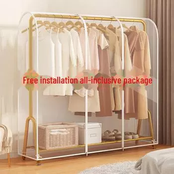 Напольная прозрачная вешалка для одежды, пылезащитный чехол для спальни