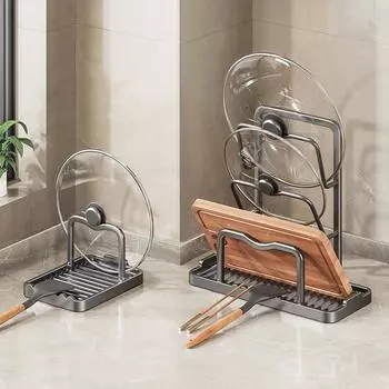 Напольная сковорода, держатель для крышки кастрюли, подставка для ложки, подставка для крышки кастрюли, лопатка, полка для хранения суповых ложек, подставка для крышки кастрюли, кухонное хранение