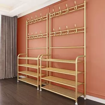 Напольная стойка для обуви, многоуровневая простая вешалка для одежды, экономящая место, многофункциональная полка для обуви, пылезащитный органайзер для кроссовок