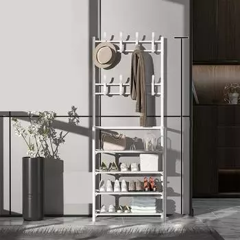 Напольная вешалка для пальто, современная металлическая вешалка для одежды, полка для хранения одежды, вешалка для прихожей 60 см