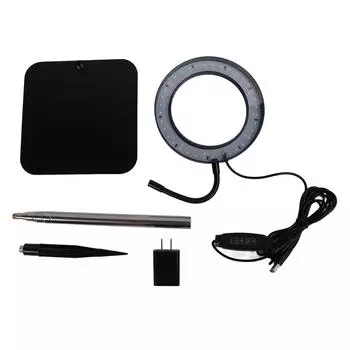 Напольное растение растет светлый черный 6-дюймовый USB полный спектр светодиодный таймер с регулируемой яркостью напольный ореол растет