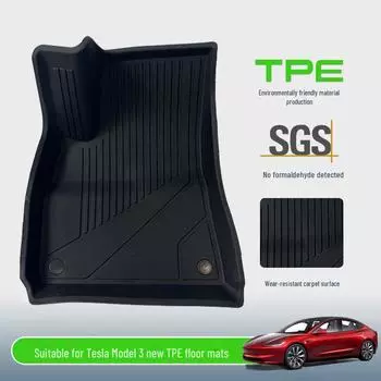 Напольные коврики TPE Full Surround для Tesla Model 3 - Аксессуары для интерьера. left hand steering