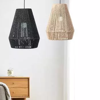 Напольные подвесные светильники Абажуры Плетеная бумажная веревка Абажур Бумажная веревка Плетеная крышка лампы жёлтый