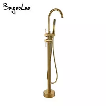 Напольные смесители для ванны с ручным душем, современный роскошный смеситель для ванны с одной ручкой 9001