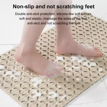 Напольный ковер Простой двойной противоскользящий гибкий ковер с мягкой текстурой Коврик для пола Аксессуар для отеля 40x70cm хаки