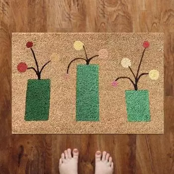 Напольный ковер, противоскользящий, предотвращает падение, легко бархатный, 40x60 см, с цветочным узором, летний D