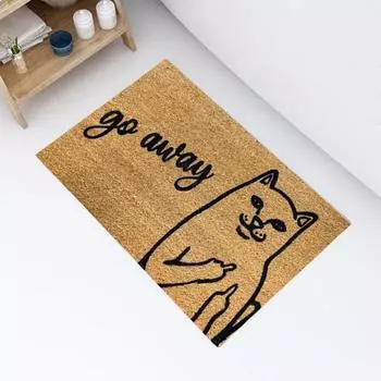 Напольный ковер с мультяшным котом, средний палец, презрение, уходи, коврик для ванной комнаты, водопоглощающий коврик для дома, Decoearion, коврик для входа в спальню 40x60cm D