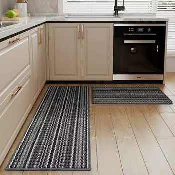Напольный ковер Толстый, отлично впитывает воду, маслостойкий, нескользящий, мягкий, моющийся, без запаха, коврик для ванной комнаты, прихожая, ванна, душ, ковер на заднюю дверь 70cm темно-серого