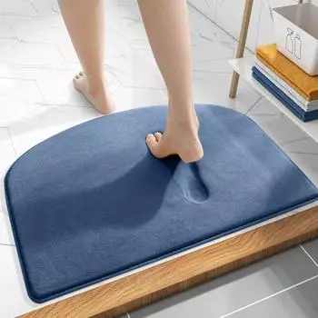 Напольный коврик, быстросохнущий защитный однотонный уютный напольный коврик для ванной комнаты, дверной ковер для спальни 40x60cm серый