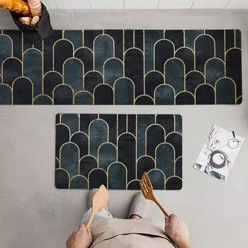 Напольный коврик для кухни, впитывающий нескользящий коврик для ванной комнаты, прихожей, гостиной, спальни, длинный коврик, моющийся ковер для балкона, прихожей 40cmx60cm 1pc