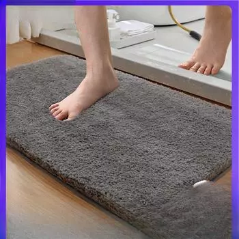Напольный коврик для ванной комнаты, впитывающий дверной коврик для ванной комнаты, нескользящий ковер для туалета, дверной коврик, быстросохнущий дверной коврик 40*60cm темно серый
