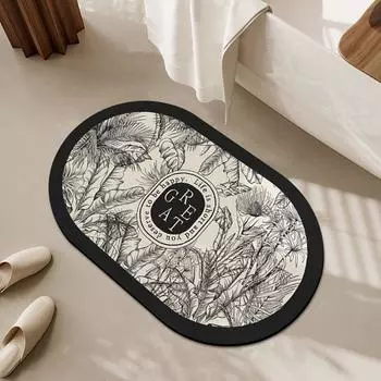 Напольный коврик для ванной в стиле эскиза Diatom Mud, впитывающий нескользящий коврик для ног, быстросохнущий ковер для туалетной двери 40*60CM