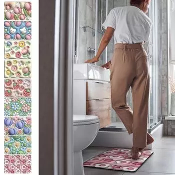 Напольный коврик из диатомовой грязи, легкий роскошный коврик для двери ванной комнаты, впитывающий нескользящий коврик для ванной комнаты