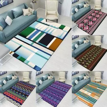 Напольный коврик с геометрическим рисунком для ванной комнаты, нескользящий водопоглощающий коврик для гостиной, дверной коврик, коврик для пола, вечерние 40x60cm