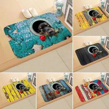 Напольный коврик с принтом собаки и животного, ковер для спальни, гостиной, коридора, мягкий нескользящий ковер, коврик для входной двери, бытовой коврик 40x60cm